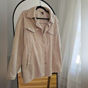 H&M Light Tan Corduroy Utility Jacket